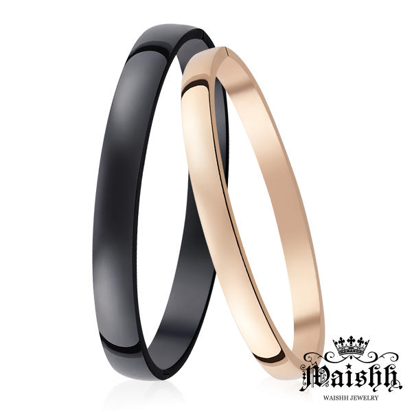 情侶手環 ✠ Waishh ✠ 簡愛一世 IP黑/玫金 鋼手環【單個價】【FBS006A】