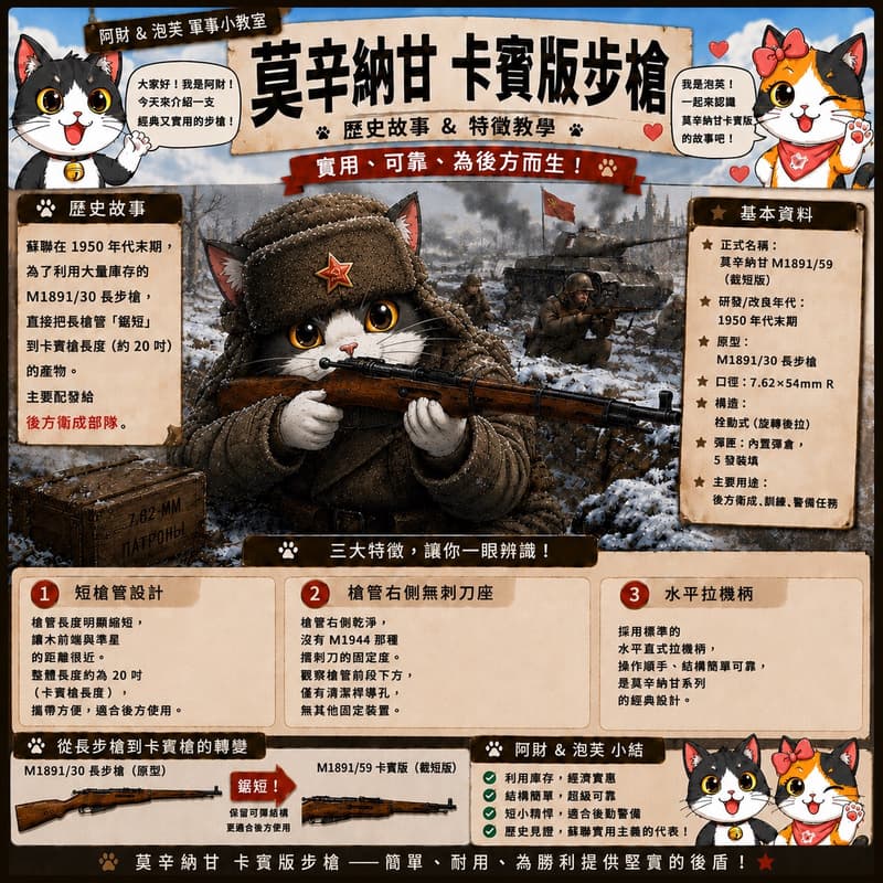 RST紅星 BELL 莫辛納甘 M1891 / 59 卡賓版步槍 實木 24BEL-110A