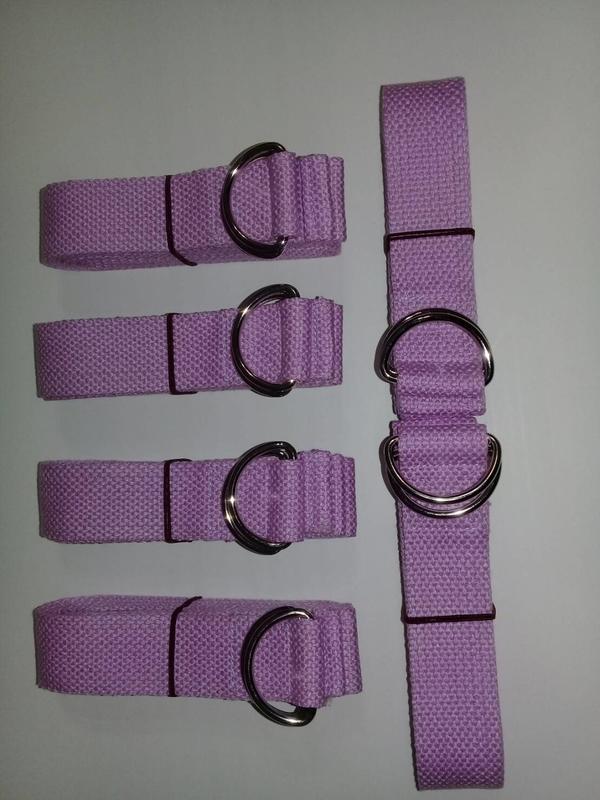 瑜珈帶 伸展用 舒筋用 加長 加厚 純棉 淺紫色 235CM