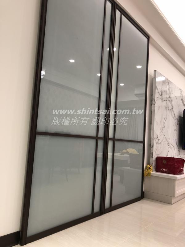 shintsai玻璃工程 細鋁框玻璃隔間 懸吊滑門 鋁框隔間 鋁框拉門  淋浴間 活動拉門 鋁框拉門  