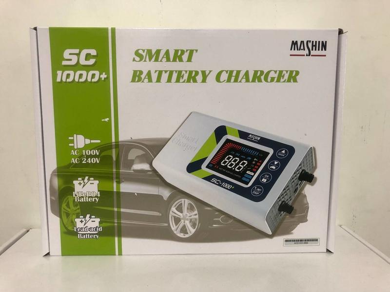 MASHIN麻新電子 SC-1000+ 智慧型充電器 ~ 支援 AGM、EFB、膠體、鋰鐵電池 免運費
