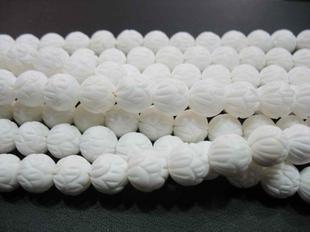 COZY-硨磲蓮花12mm蓮花硨磲圓珠半成品約40cm散珠批發