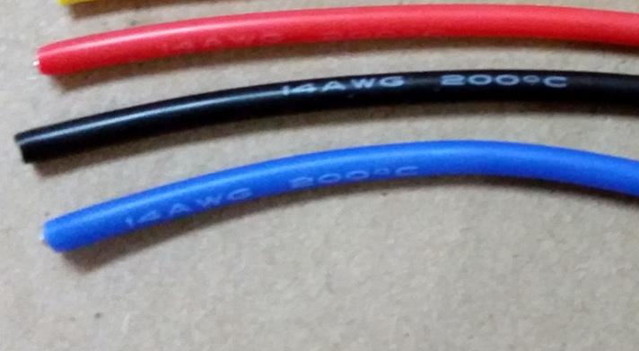 *** GT 模型 ***大電流耐高溫矽膠線 20 AWG, 刊登價格為1米(100cm), 紅色/黑色/藍色