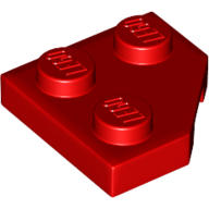 全新LEGO樂高紅色切角薄板【26601】Wedge Plate 2x2 Cut Corner 6173961