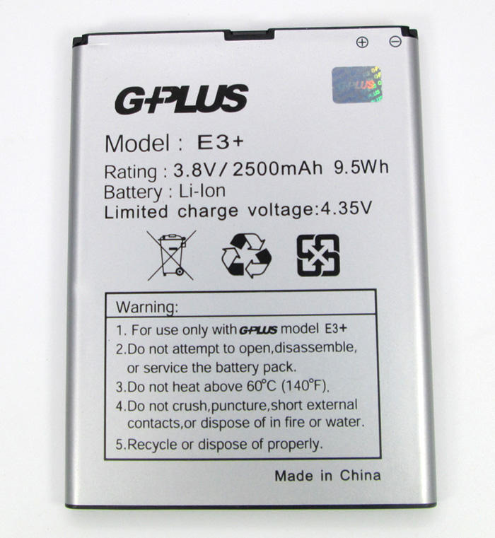 G-PLUS E3+ 保證原廠電池