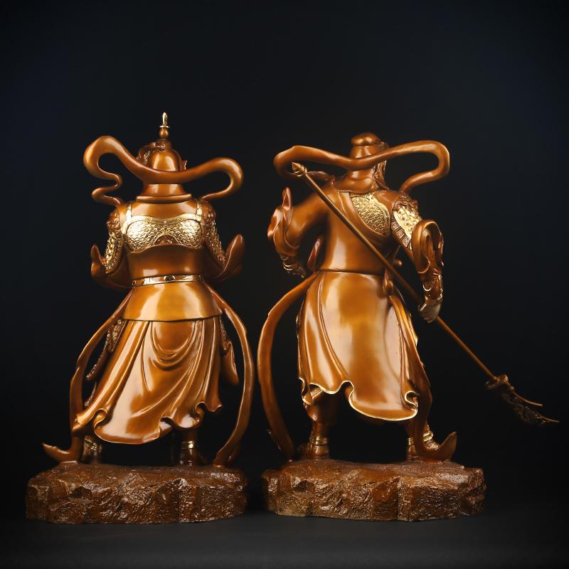 樸緻精品】關公神像伽藍菩薩韋陀菩薩韋馱菩薩佛教護法神一對銅製 樸緻精品】關公神像伽藍菩薩韋陀菩薩韋馱菩薩佛教護法神一對銅製