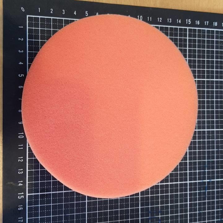 橘色海綿 約6吋  (約15公分) (粗蠟用) 魔鬼氈式打蠟海綿