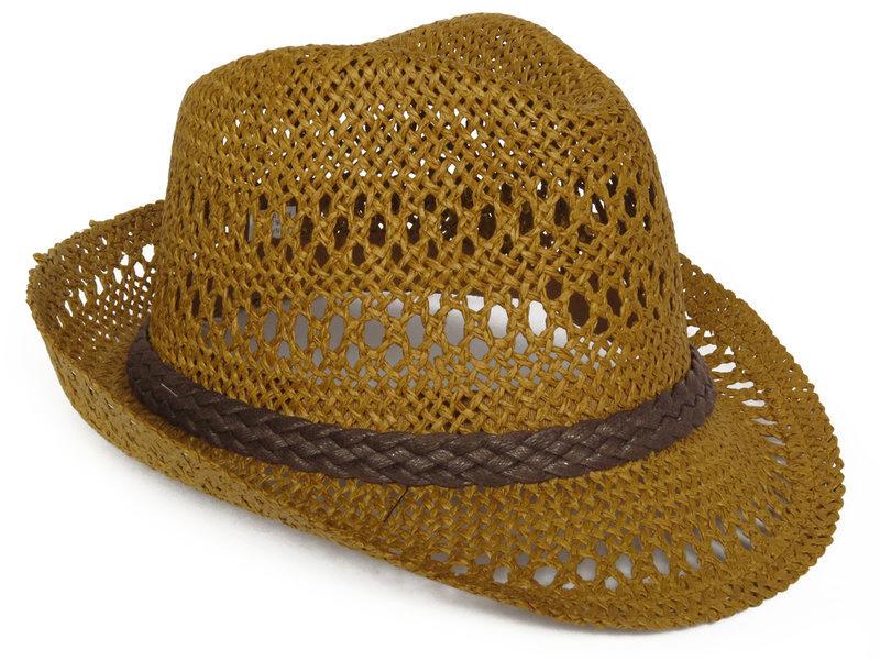 帽子專賣店【夏季優質造型隨你變☆K071-5☆編織造型紳士帽牛仔帽】
