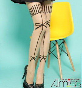 ViVi襪鋪【Z408-89】日系精緻造型★顯瘦直線蝴蝶結