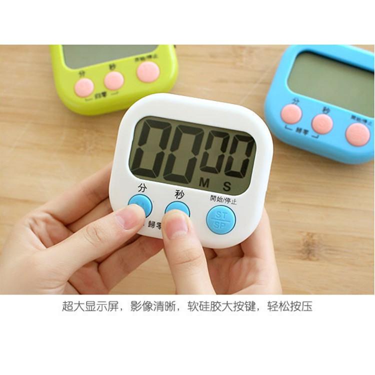 韓版糖果色電子計時器 多功能正負倒計時器 超大螢幕字體顯示 料理定時器 計時器 廚房定時器提醒秒錶 不含電池