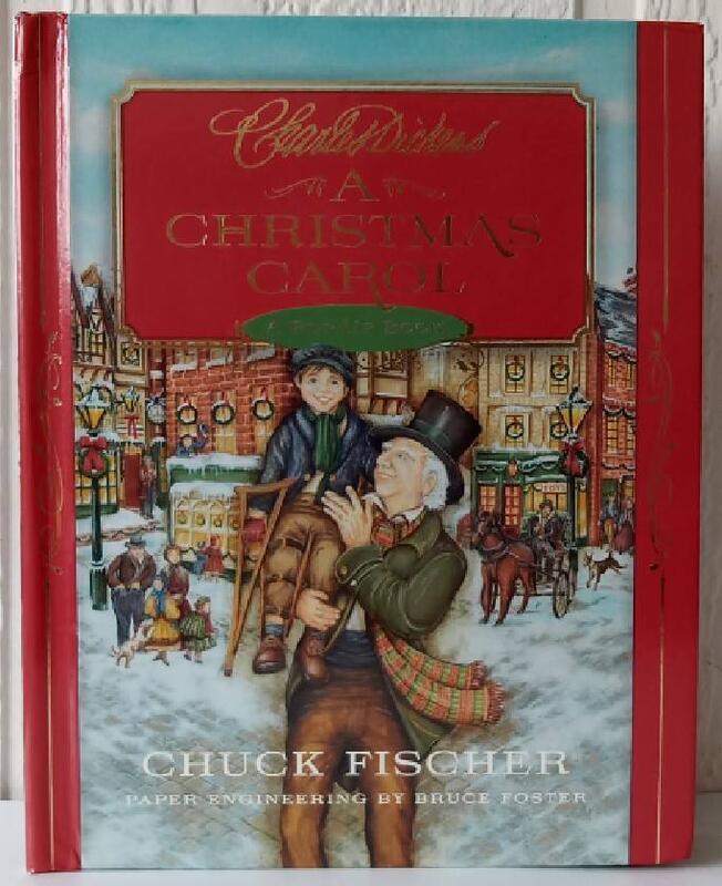 【吉兒圖書】《A Christmas Carol》狄更斯 小氣財神 聖誕頌歌，Chuck Fischer 絕版立體書!