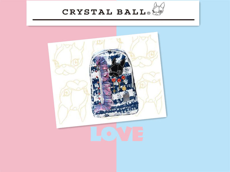 Crystal Ball 日本限量手工狗頭後背包  狗頭包 漂亮時尚獨有日本手工流行 超質感 超華麗超時尚手工製作飾品