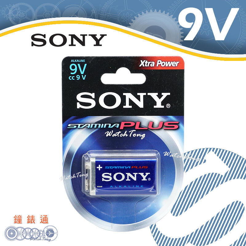 【鐘錶通】SONY 9V 高效能鹼性電池 1入 (6AM6-B1D ) DC 9V / 6LF22