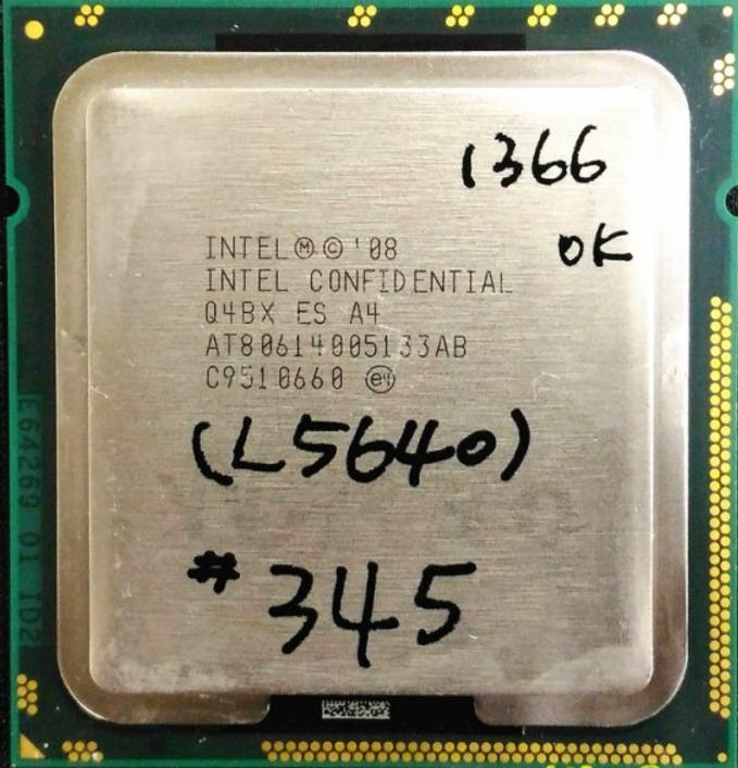 工程版 L5640 Intel Q4BX ES 2.26G/12M 1366腳位 CPU  Xeon L5640 X58