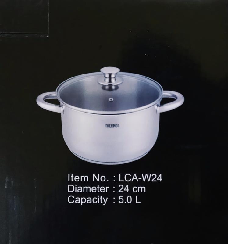 【全新㊣台灣公司貨】新光三越膳魔師 THEROMES 24公分不銹鋼雙耳湯鍋，原價4000元
