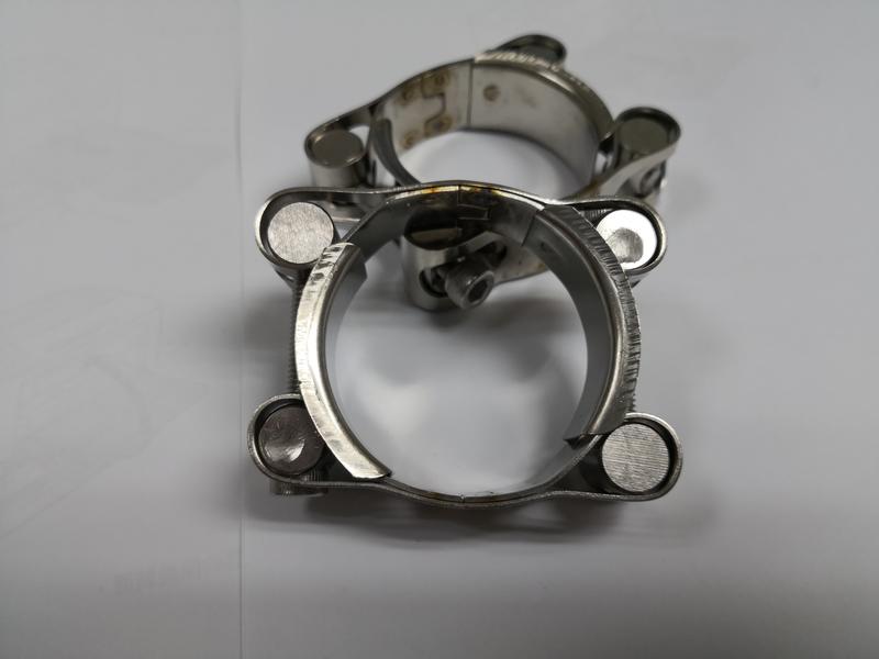 不鏽鋼  雙頭雙層強力束環135mm~145mm 排氣管排氣管 束環 白鐵管束 排氣管管束 水管束環