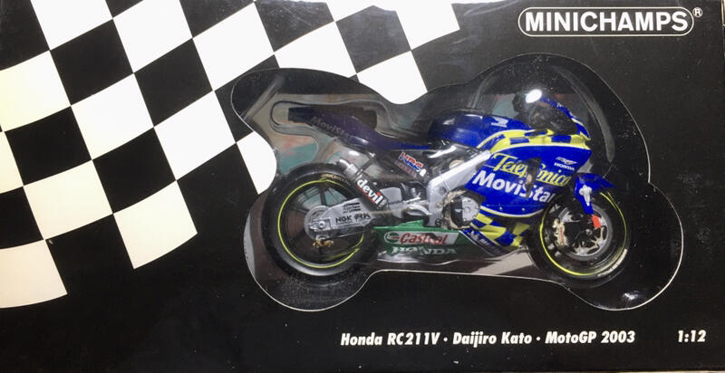 現貨］Minichamps 1/12 Honda RC211V 加藤大治郎Movistar MotoGP 3002