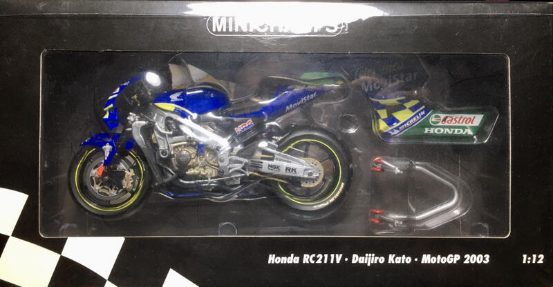 現貨］Minichamps 1/12 Honda RC211V 加藤大治郎Movistar MotoGP 3002