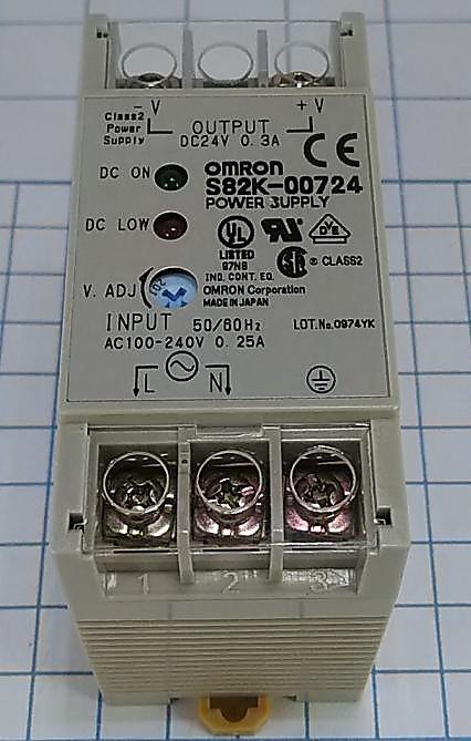 OMRON S82K-00724 Power Supply 24V 0.3A 100-240VAC