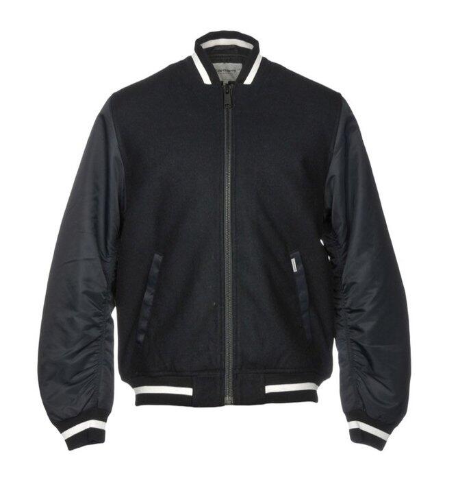Carhartt WIP Brave Bomber Jacket 羊毛材質飛行外套深藍色男生XS號 