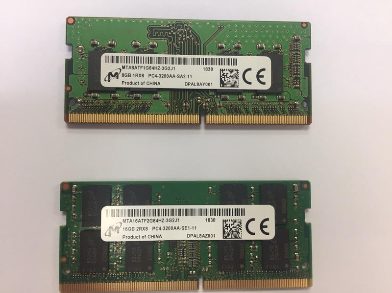 【光華商場-飛鴻數位】美光  RAM DDR4 3200 8g  16g RAM  裸裝全新 記憶體 記憶卡 筆電用