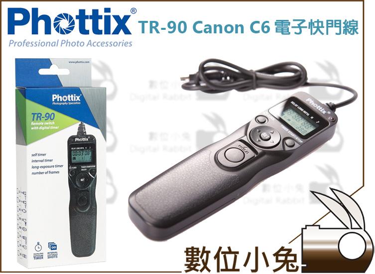 數位小兔【Phottix TR-90 Canon C6 電子快門線】液晶 定時 RS-60E3 700D 650D