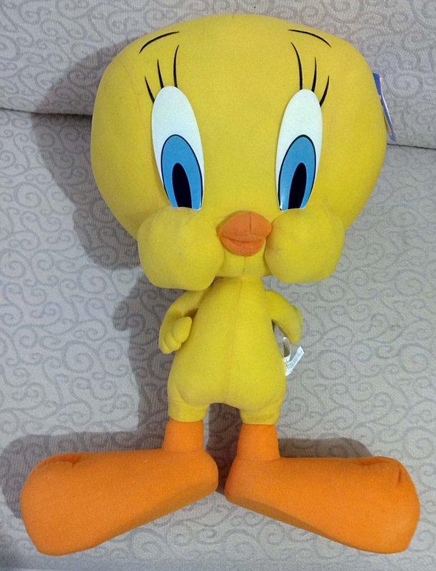 正版 Looney Tunes 卡通翠兒小鳥Tweety Bird 玩偶抱枕 靠墊 午安枕頭