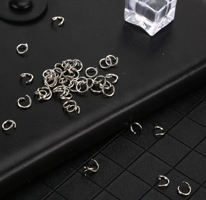 G-080 不銹鋼開口圈 1.2x8mm 飾品圓形連接圈高品質 鑰匙扣飾品定制DIY手工配件小圓圈開口圈閉口圈線割圈