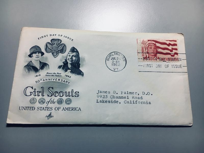 美國首日封 1962 Girl Scouts(B)