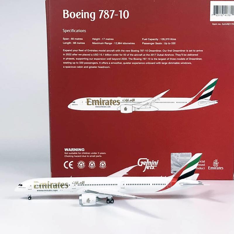 1/400 GeminiJets  阿聯酋航空 Emirates Boeing 787-10 Dreamliner