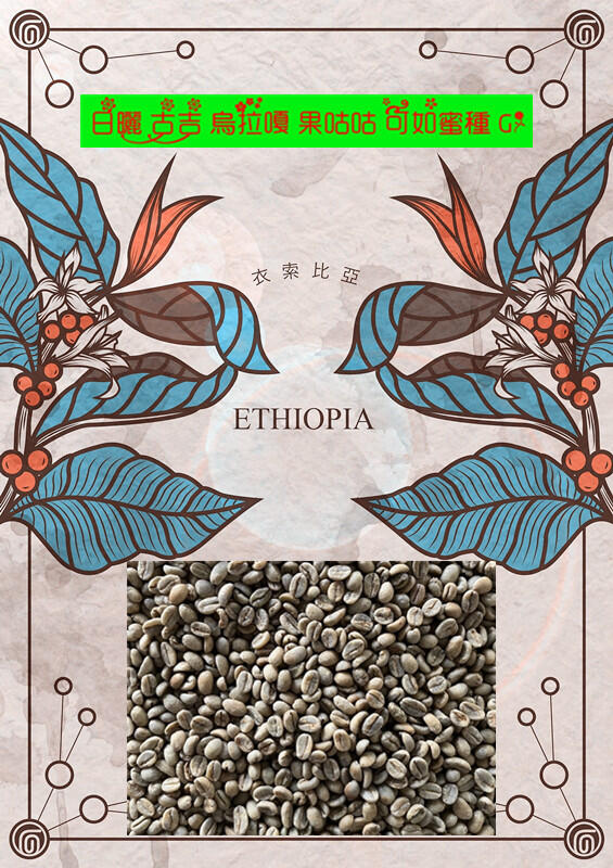 (強豆出擊)衣索比亞  古吉 烏拉嘎 日曬 果咕咕 可如蜜種 G1 一公斤裝生豆