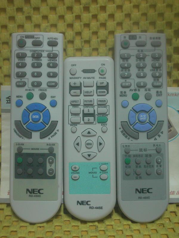 全新 NEC 投影機遙控器 NP LT VT M P SP V V260X P350X M300X M361W(免設定)