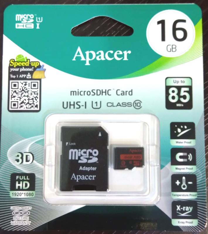 降價! 免運! APACER Micro SD SDHC 記憶卡 16G CL10 附轉卡 行車紀錄