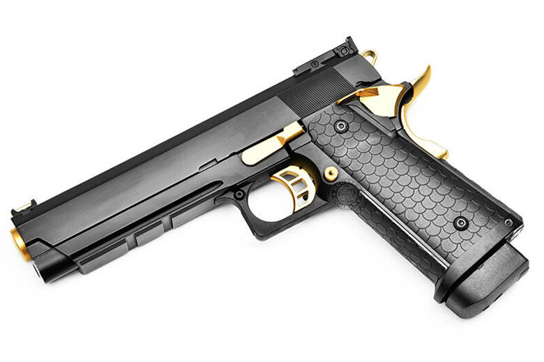 BELL HI-CAPA IPSC 手槍 瓦斯槍 黑 ( BB槍BB彈生存遊戲瓦斯槍短槍模型槍氣動槍5吋龍7吋龍