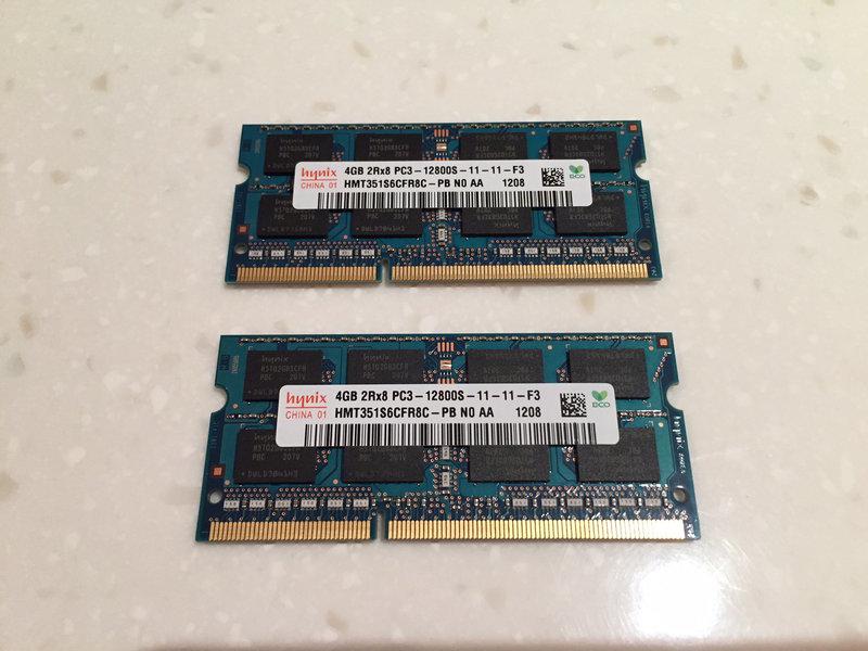 Apple筆電原廠專用Hynix DDR3-1600 4Gx2
