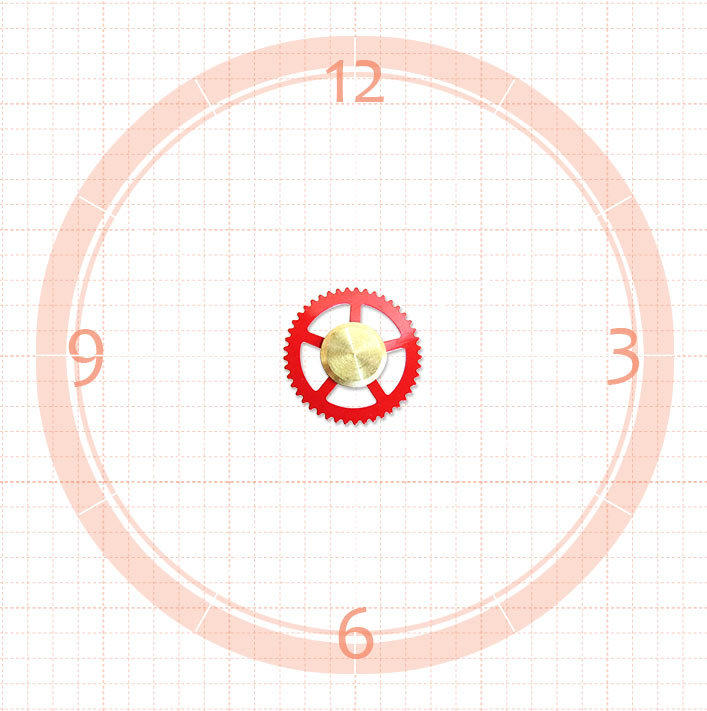 【鐘點站】DIY 時鐘 掛鐘 / SKP機芯 專用紅色齒輪秒針 / 直徑 1.5 公分