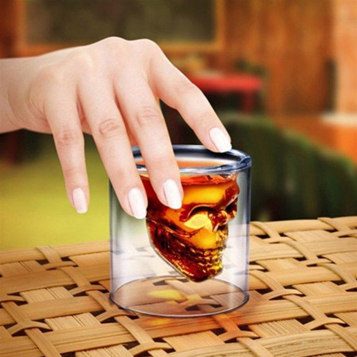 『肥仔小窩』創意 個性 美國 被禁錮 海盜 雙層 玻璃杯 骷髏 啤酒杯 烈酒杯 威士忌杯 A013