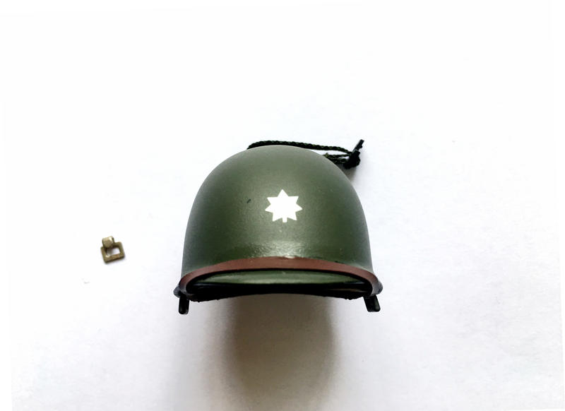 售 12" 1/6 美軍 「中校」帽徽 頭盔  鋼盔  二戰期間美軍用鋼盔