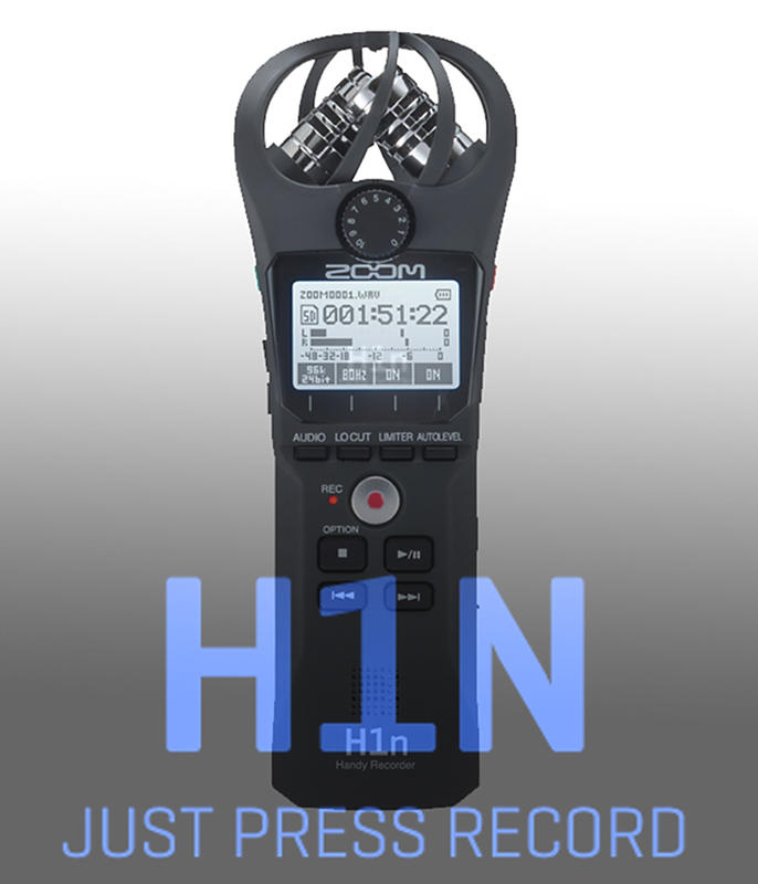 呈現攝影-日本ZOOM H1N 專業高階手持錄音筆 收音錄音 錄音機 可直接增加大小聲 同歩相機 錄影 立體雙軌 麥克風