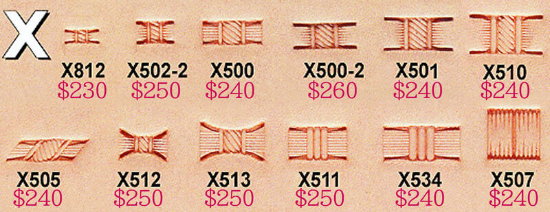 【匠心手工皮雕坊】日本Craft印花工具X系列(籃紋)_皮革 皮標 打字 印花 印字