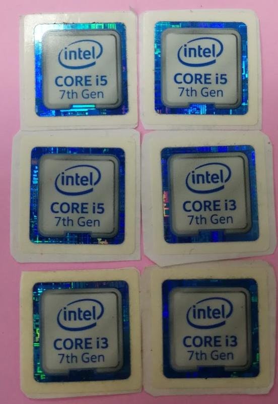 intel CORE i5 i3 7th Gen 7代 CPU原廠貼紙