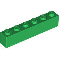 【積木樂園】樂高 Lego 3009 4111844 Brick 1x6 綠色 基本磚