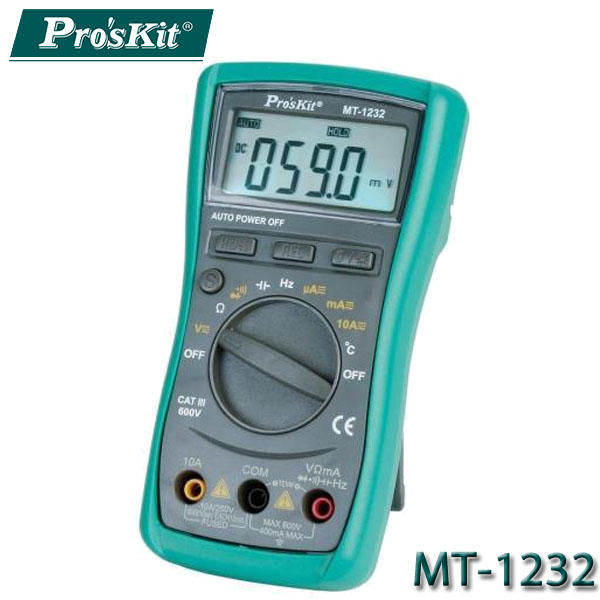 【MR3C】含稅附發票 ProsKit寶工 3 3/4 多功能自動數位萬用電錶 MT-1232