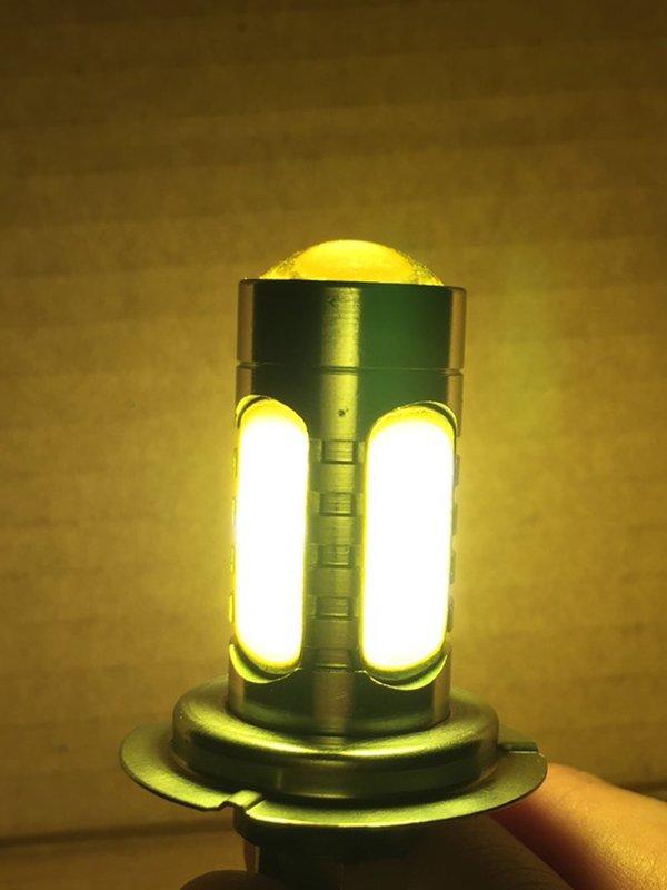 金黃色--高亮汽車改裝 H7 大功率_大功率霧燈改裝燈_LED 前霧燈高亮爆聚光+散光