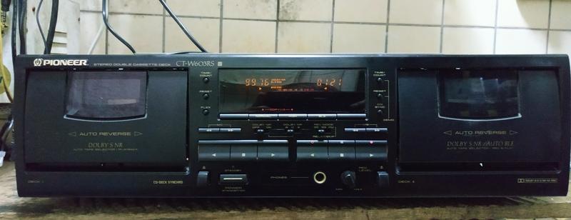 日製 Pioneer CT-W603RS 雙卡雙自動迴帶 Dolby S 高級卡式錄音座