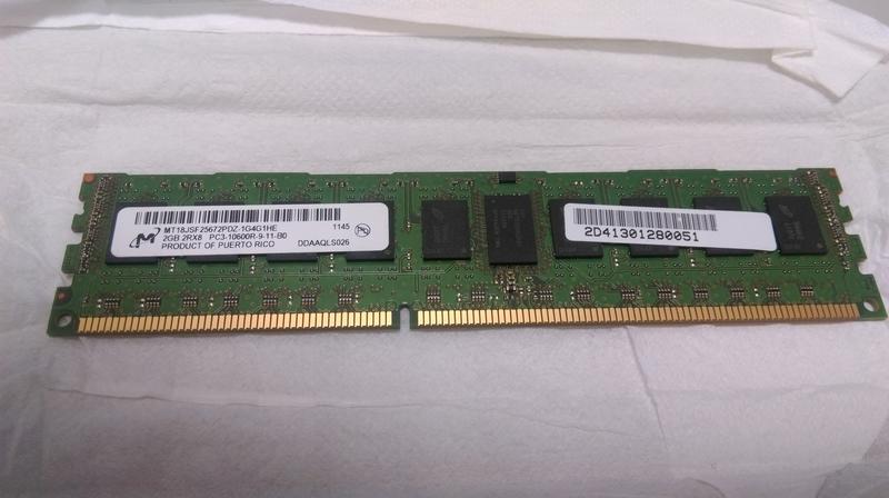 美光 mt18jsf25672pdz-1g4G1HE 2GB DDR3 伺服器 RAM