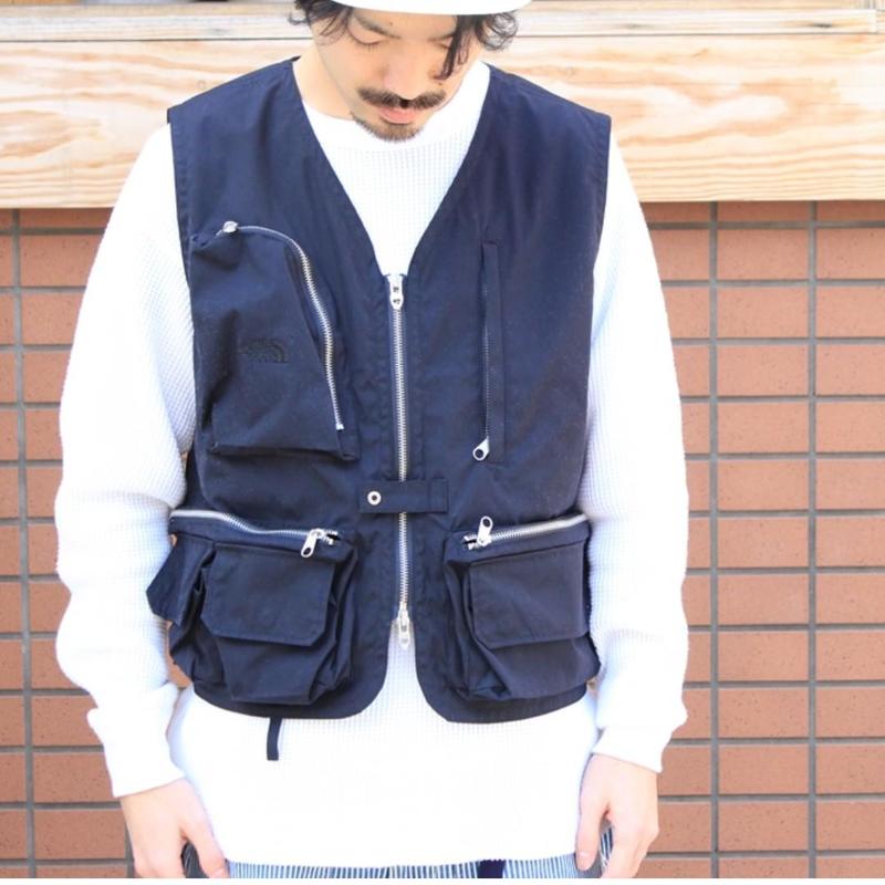 NORTH FACE PURPLE LABEL ANGLER VEST 深藍色釣魚背心口袋紫標NP2804N