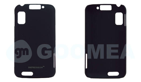 【GooMea】Motorola MB860 ME860 設計 孔位精確 超薄 柔順 有彈性 觸感極佳 保護殼 保護套 黑色