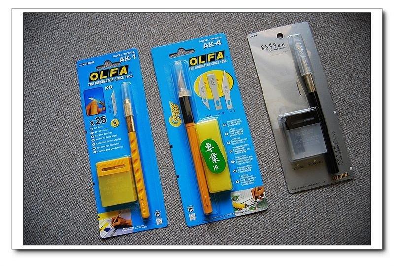 橡皮擦雕刻  OLFA 職人達人最推薦的OLFA和NT   用途最廣的AK4  我最推薦的紀念版LTD09金屬桿身好筆刀
