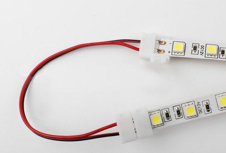 12V燈條連接器5050免焊接頭接線LED燈帶中間連接器